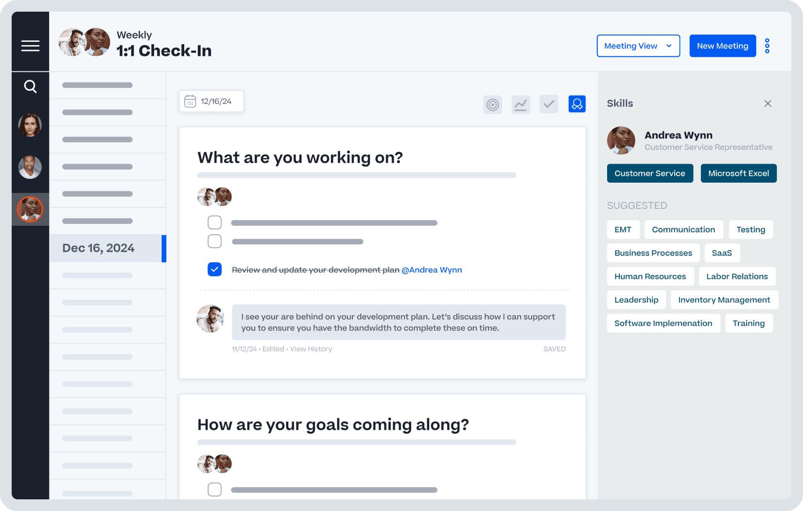 Screenshot of Cornerstone software.