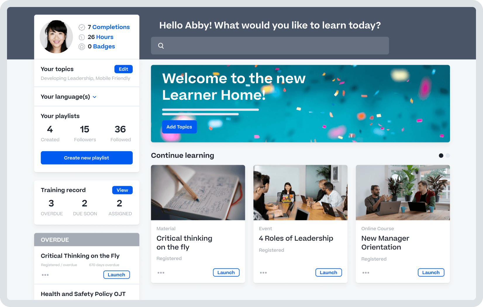 Screenshot of Cornerstone software.