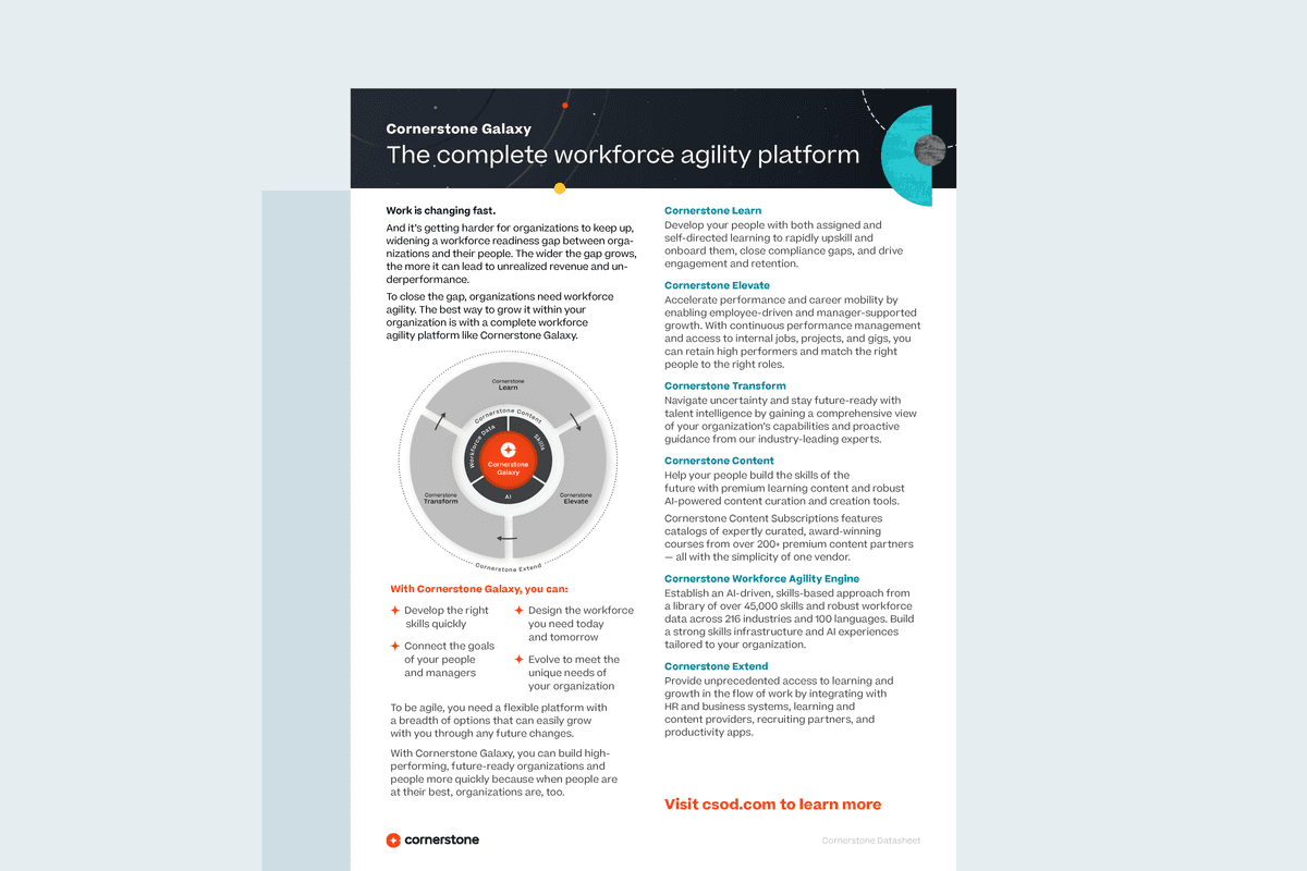 Cornerstone Galaxy: the complete workforce agility platform